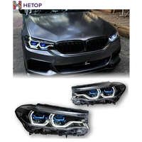 Faros Delanteros HETOP G30 2018-2020 Serie 5 525i 530i 535i Estilo Ikon Actualizado Estilo OSS LED DRL Lámpara Delantera Estilo Lente Láser para BMW