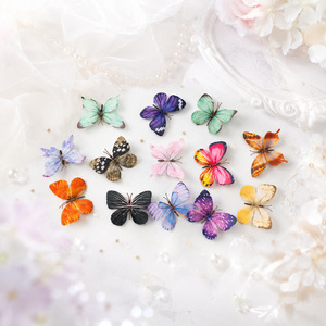 Fleurs artificielles en soie papillon style Instagram, accessoire photo vintage fait main, accessoire pour cheveux, décoration murale florale DIY - Product Image 2