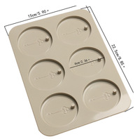 Moule en silicone écologique à 6 cavités (cercles/carrés/diamants) pour pendentifs DIY, savons créatifs d'aromathérapie, gâteaux et décorations chocolatées