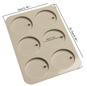 Moule en silicone DIY à 6 cavités (<span class=keywords><strong>cercles</strong></span>/carrés/diamants) pour pendentifs, savons créatifs d'aromathérapie, gâteaux et décorations de chocolat - Product Image 6