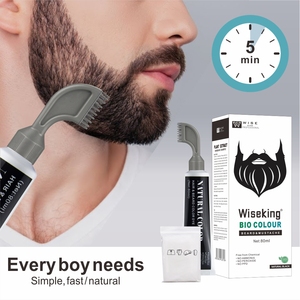 Peine de tinte negro para Barba, 80ml, cubierta hidratante para Barba, tinte de bigotes blanco o gris, contiene aceite de coco, peine antinudos, tinte para Barba - Product Image 2