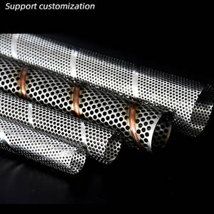 스테인리스 스틸 나선형 용접 필터 실린더 304 스테인리스 스틸 원형 구멍 와이어 사각형 천공 파이프 - Product Image 5