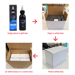 Inchiostro per Aerografo da Barbiere con Colori Nero e Marrone, Capacità 100/60 mL, Miglioramento Colore e Tinta per Capelli per Uomo, Linea del Capello e Tatuaggio Cosmetico - Product Image 3