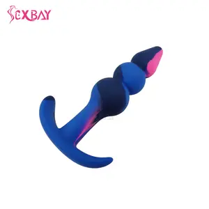 Sexbay Factory custom medical silicone gourd bullet shaped anal plug three sizes handheld male female butt plug sex toys