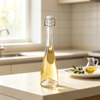 Bouteille en verre de 500 ml avec bouchon à bascule hermétique, distributeur d'huile d'olive et de vinaigre pour le stockage en cuisine, vin maison