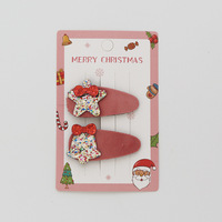 Nouvel ensemble de pinces à cheveux pour femmes, motif sapin de Noël et bonhomme de neige, nœuds pour filles, fait main, pour les fêtes, mignon et brillant, accessoires pour cheveux