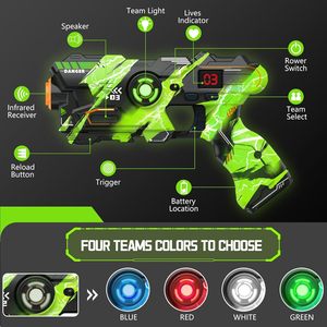 Set di 4 Pistole <span class=keywords><strong>Laser</strong></span> Tag con Display LED Digitale del Punteggio, Giocattoli Multifunzione a Infrarossi per Bambini - Product Image 2