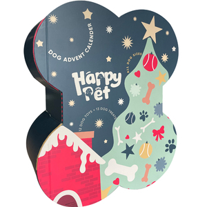 Tùy Chỉnh In Lịch Hộp Xương Hình Dạng Con Chó Đặc Biệt Giấy Giáng Sinh Đếm Ngược Pet Đồ Chơi Hộp 24 Ngày Advent Lịch Bao Bì - Product Image 5