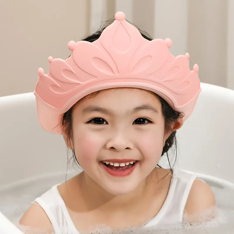 Baby Sicherheit Dusch haube Kinder Bad Produkte Soft Visier Hut Verstellbare Silikon Shampoo Bade kappe für Kinder