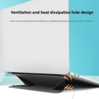 Support pliable pour tablette et ordinateur portable, fin, léger, en cuir, respirant, dissipant la chaleur, réglable en hauteur