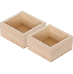 Solid <b>Wood</b> <b>Square</b> Storage Organizer Boxes Multipurpose Wooden Storage Solution for Home Office Kitchen Shelf Organization - Product Image 1