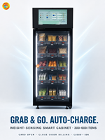 Distributeur automatique intelligent à détection de poids, micro-marché autonome avec paiement par carte et ouverture/fermeture de porte, pour salle de pause de bureau