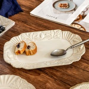 จานเซรามิกวินเทจ Lelyi ลายแกะสลักแบบเตาเผา สำหรับเสิร์ฟพาสต้า สลัด ของหวานสไตล์<span class=keywords><strong>ฝรั่งเศส</strong></span> สวยงาม เหมาะสำหรับอาหารตะวันตก ใช้ในครัวเรือน - Product Image 6