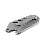 Mini couteau de poche EDC portable multi-usages en acier inoxydable Coupeur utilitaire pliable avec porte-clés Lame SK5 et ouvre-bouteille