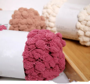 Petite taille 100g/boule <span class=keywords><strong>Crochet</strong></span> fantaisie Pom Pom fil pour <span class=keywords><strong>coussin</strong></span> à tricoter à la main et couverture d'air - Product Image 2