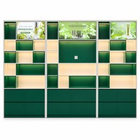 Exhibidores de Cosméticos Personalizados para Salón de Belleza, Tienda de Maquillaje, Mueble de Exhibición con Iluminación LED y Mostrador de Recepción