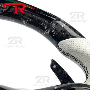 Volante Deportivo Personalizado de Fibra de Carbono Forjado con LED RPM Mejorado para <span class=keywords><strong>Mercedes</strong></span> <span class=keywords><strong>Benz</strong></span> W204 W205 W211 W212 W222 <span class=keywords><strong>AMG</strong></span> GT GLE CLA - Product Image 5