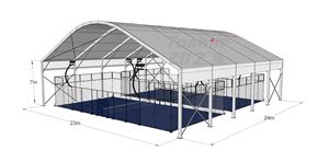 Estructura de Techo Extensible Personalizable para Canchas Deportivas al Aire Libre, Estadios, Campos de Tenis y Carpas - Product Image 2