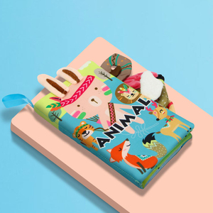 <span class=keywords><strong>Livre</strong></span> en tissu éducatif SeaMind avec des queues d'animaux mignonnes et colorées en relief pour bébés de 3 à 6 <span class=keywords><strong>mois</strong></span>, unisexe - Product Image 4