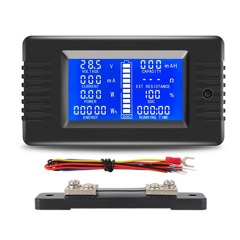 Peacefair Voltmeter Digital PZEM-015, DC Kwh Meter 0-200V 50A penguji kapasitas pelepasan beban baterai Tester impedansi