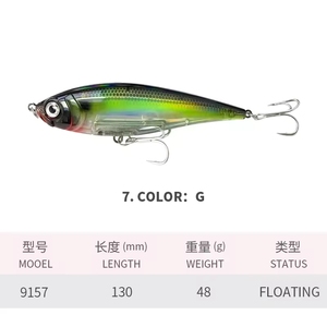 LAYD 130mm 48g ABS Leurres artificiels de pêche en eau salée pour lancer longue distance, type crayon, pour la pêche au trolling de marlin, bar et truite - Product Image 4