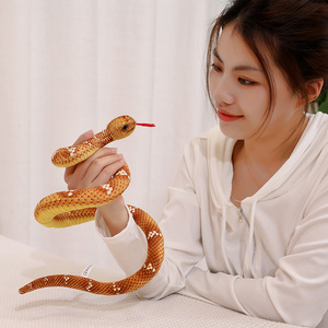 New Tùy Chỉnh Mềm Nhồi Bông Rắn Đồ Chơi Mô Phỏng Bò Sát Động Vật Plushie Comforter Với Chất Liệu Polyester PP Bông Làm Đầy - Product Image 5