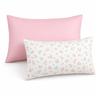 Housse de coussin personnalisée Hoshom double face à pois floraux, douce et agréable pour la peau, avec impression de dessin animé sur mesure
