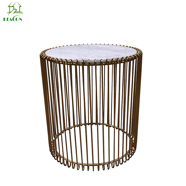 Meubles de maison En Acier Inoxydable Table Basse En Marbre Moderne Meubles De Salon Table D'appoint
