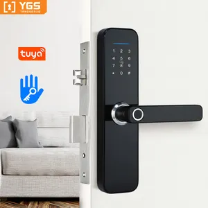 Home Electronic Smartphone APP TTlock Wifi Digital Tuya Smart Lock Fingerprint Door Lock Keyless Smart Door Handle Lock