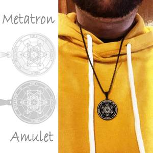 GIVELUCK Pendentif religieux chrétien en acier inoxydable plaqué or 18 carats, Cube <span class=keywords><strong>de</strong></span> <span class=keywords><strong>Metatron</strong></span>, géométrie sacrée, archange, ange, pour homme - Product Image 4