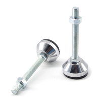 Rohs 7469 Type fixe sans trous latéraux coussin antichoc pied de nivellement (base et boulon en acier au carbone CNC) 50h-b-m12*50/80/100/120mm