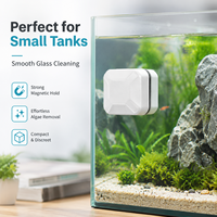 Nettoyeur magnétique pour aquarium miniature, nettoyage sans angle mort, brosse double face pour les parois des aquariums, OEM/ODM, respectueux de l'environnement