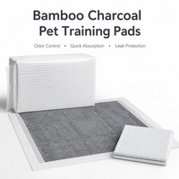 Tapis de propreté pour chien en charbon de bambou PE, imperméables IP67, super absorbants, anti-odeurs, écologiques, jetables, pour l'apprentissage de la propreté des chiots