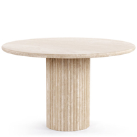 Mesa de comedor comercial para restaurante Mesa redonda de mármol central de gama alta de color sólido