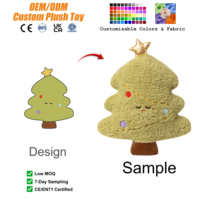Peluche personnalisée en forme de sapin de Noël, coussin doux, créez vos propres cadeaux de Noël personnalisés, peluches, mascotte de Noël, logo personnalisé