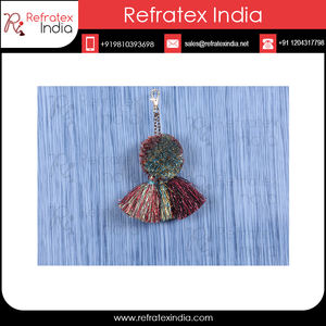 De Jute décoratif En Bois Perlé Porte-clés - Product Image 5