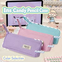 Trousse à crayons double couche couleur bonbon grande capacité pour étudiants, fournitures scolaires, vente directe usine