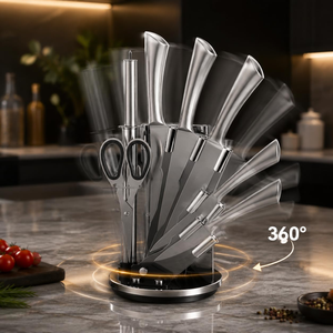 Wholesales 7pcs Kitchen <b>Knife</b> <b>Sets</b> Stainless Steel <b>sharp</b> Blade with Acrylic Holder - Product Image 1