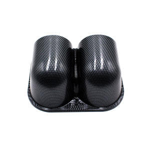 Supports d'instruments en fibre de carbone à deux trous, type siège horizontal 52 mm, base/couvercle d'instrument pour compteurs de tableau de bord de voiture, directement de l'usine - Product Image 2
