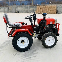 Mini tracteur agricole polyvalent 4x4 avec double charrue pour l'agriculture à petite échelle