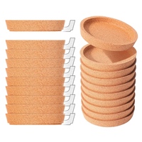 Porte-gobelet à lèvre ronde de 4 pouces Sous-verres en liège anti-fuite Sous-verres absorbants réutilisables pour tasses