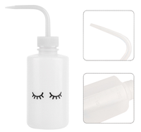 Bouteille de lavage de tatouage en plastique Lash Water Squeeze Bottle Large Liquid Squirt Bottle Succulent Arrosoir avec écailles à bouche étroite