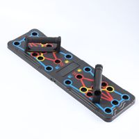 Planche de pompes pliable avec deux poignées non rembourrées et rangement intégré pour les poignées, idéale pour les entraînements à domicile