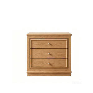 Modern Brown <strong>Antique</strong> Stained Wooden 3 Drawer Nightstand Set 2 Cabinet Hotel Bedroom Furniture Hotel Apartment <strong>Bedside</strong> <strong>Table</strong> - Product Image 6