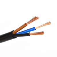 Câble en cuivre 300/500V, câble électrique multibrins RVV 5 conducteurs 2,5 mm² 4 mm² 6 mm², câble en PVC