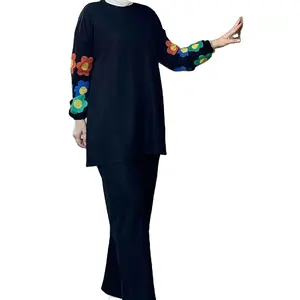 Black Tunic And Trousers Combination 100% Polyester Black Color It Is A Sweat Proof Fabric Provides Comfort