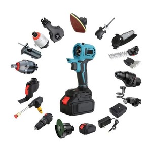 Professional Cordless Power Tool Set 20v Impacto Broca Fixture Saw Angle <span class=keywords><strong>Grinder</strong></span> Jardim Incluindo Power Wrench - Product Image 1