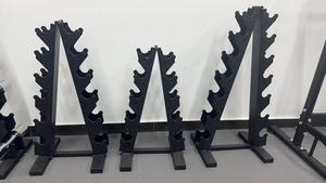 Support d'haltères A-Frame, support de poids 3 5 6 <span class=keywords><strong>7</strong></span> niveaux Organisateur de stockage de poids à plusieurs niveaux pour haltères Capacité de poids 300 <span class=keywords><strong>kg</strong></span> - Product Image 2