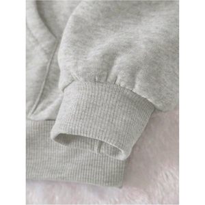 Women's Leopard Letter Graphic Hoodie Long Sleeve Hooded Sweatshirt Casual Knitted Breathable <b>Top</b> - Product Image 4