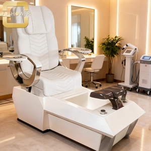 White Royal Spa Foot Pedicure Chair con sillas Set Reposapiés para manicura de uñas Salón Muebles Fábrica al por mayor Cuidado DE LA PIEL - Product Image 1